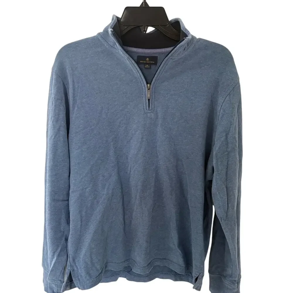 Brooks Brothers Men's Zip-Up Sweater in Blue